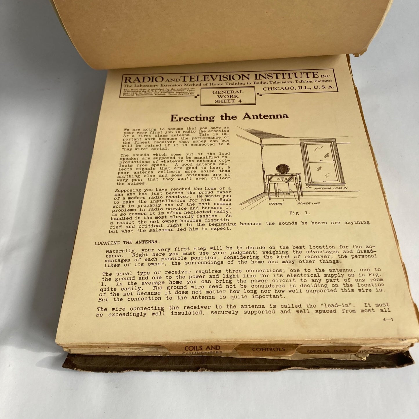 Vintage 1930's Radio and Television Institute RTI Training Repair Service Manual