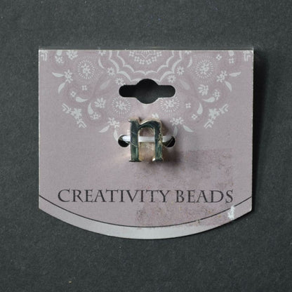 Creativity Beads Silver Plate Initial N Bead AS IS