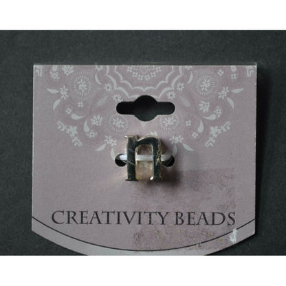Creativity Beads Silver Plate Initial N Bead AS IS