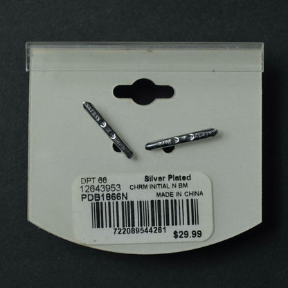 Creativity Beads Silver Plate Initial N Bead AS IS