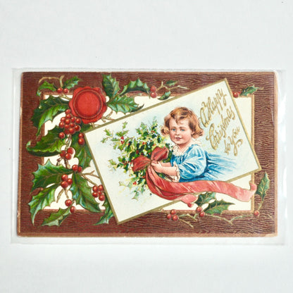 1909 Antique A Happy Christmas To You Postcard