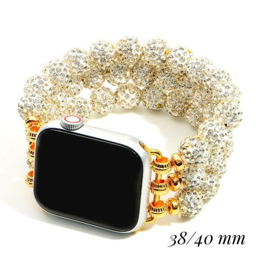 NEW White Beaded Apple Watch Band Bracelet