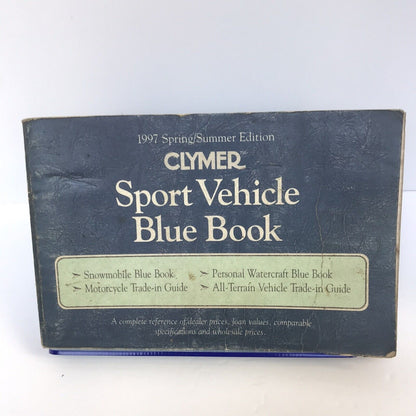 1997 Clymer Sport Vehicle Blue Book Manual Snowmobile Motorcycle PWC ATV