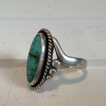 Bell Sterling Vintage Turquoise Ring Size 6.5