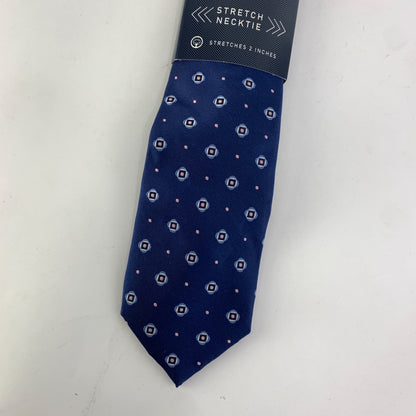 Chaps Stretch Necktie Men's Tie Navy Giles Neat New