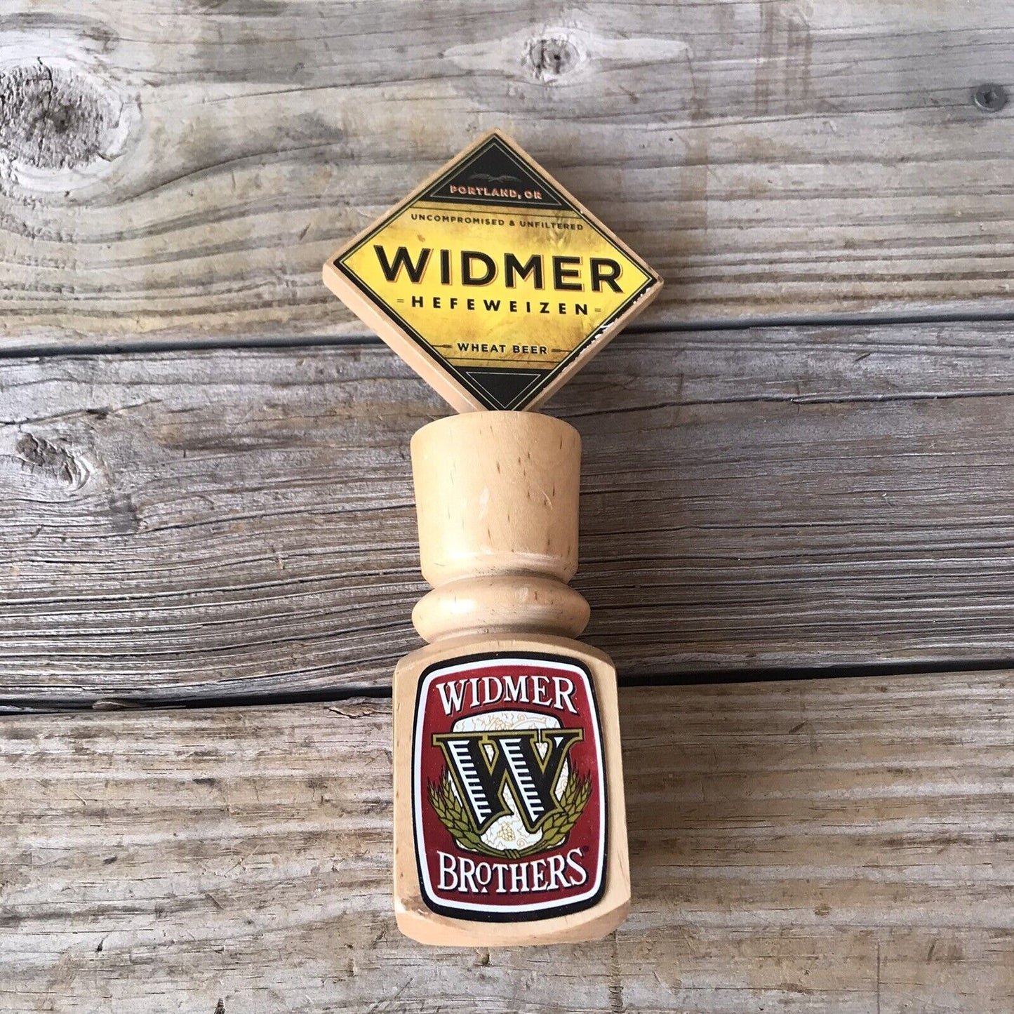 Widmer Brothers Hefeweizen Wheat Beer Wood Tap Handle Portland, OR