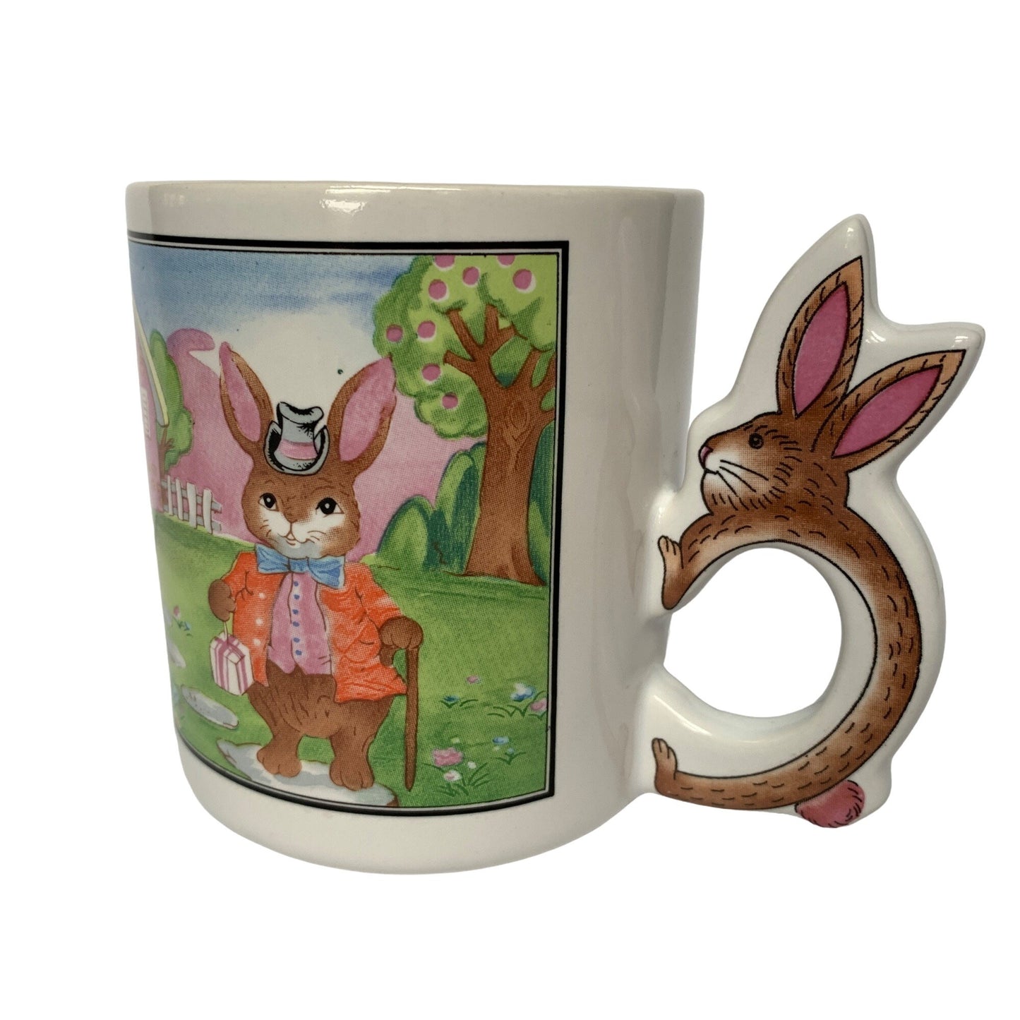 Vintage Peter Rabbit Cottontail Bunny Easter Mug Handle