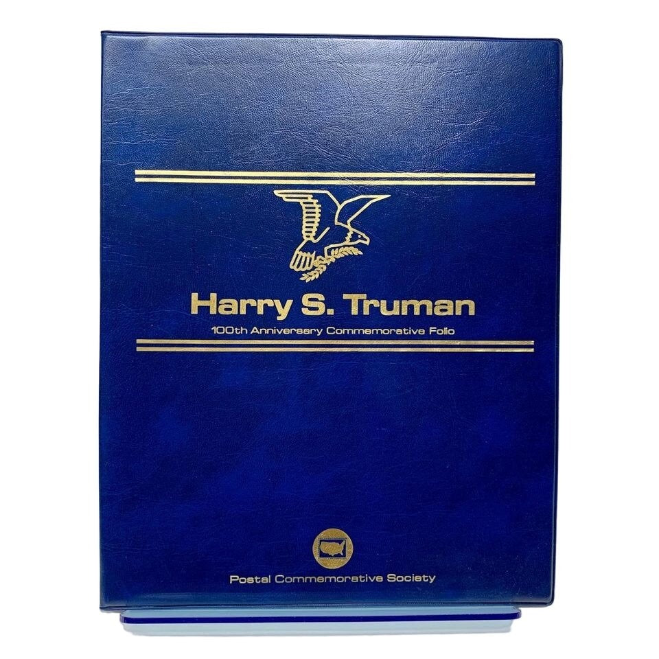 Harry S. Truman 100th Anniversary Commemorative Folio Postal Commemorative Society Stamps Set