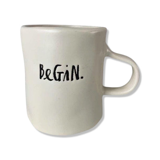 Rae Dunn Begin. Artisan Coffee Mug