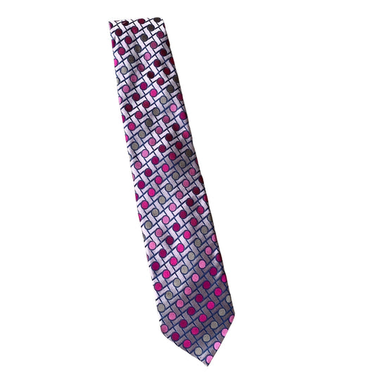 Tina Cosina Pink Geometric Tie Made in Italy