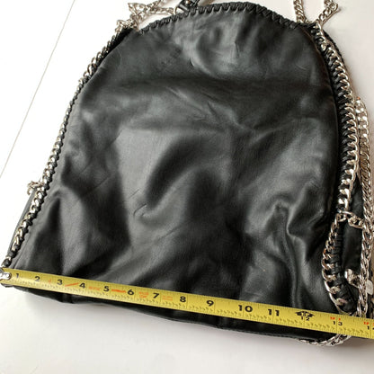 Steve Madden Black Foldover Silver Chain Bag