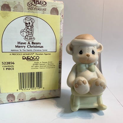 Precious Moments 522856 Have a Beary Merry Christmas Figurine IN BOX