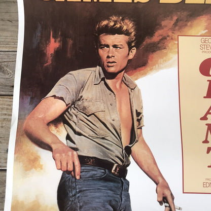Vintage 1986 James Dean Movie Poster “Giant” Warner Bros 20 x 28”