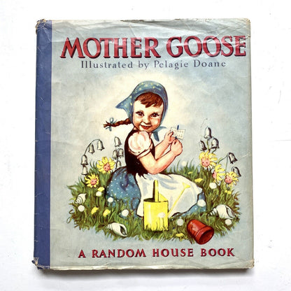 1940 Vintage Mother Goose Illustrated by Pelagie Doane Hardcover with DJ