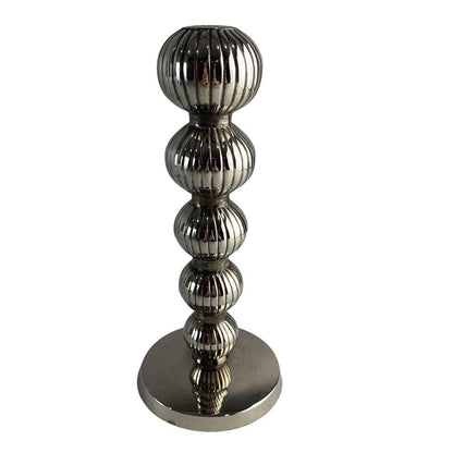 IHI Solid Brass Silver Toned Candlestick