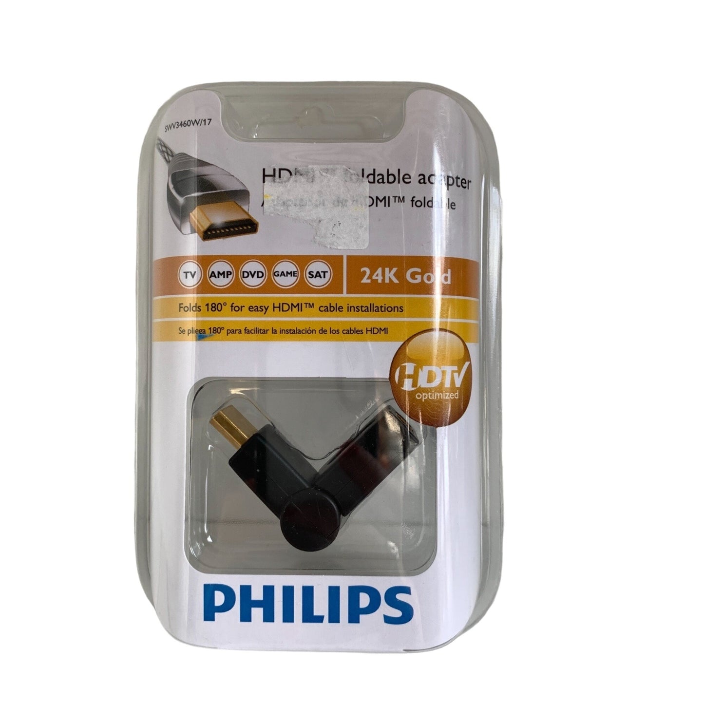 Philips HDMI Foldable Adapter 24K Gold NEW