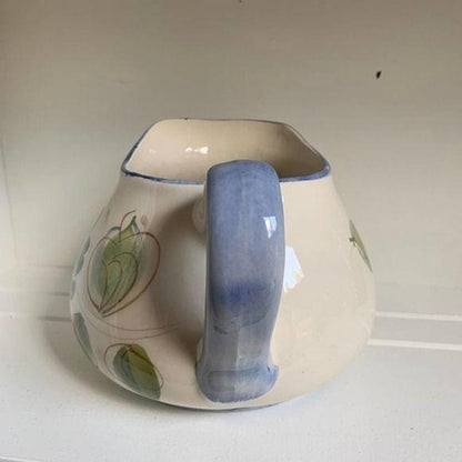 Beautiful Painted Ceramic Floral Pitcher