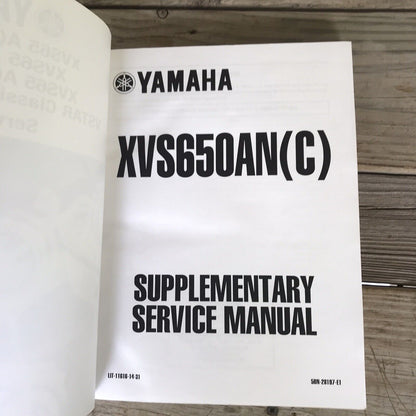 2000 Yamaha XVS650AN(C) Supplementary Service Manual Motorcycle