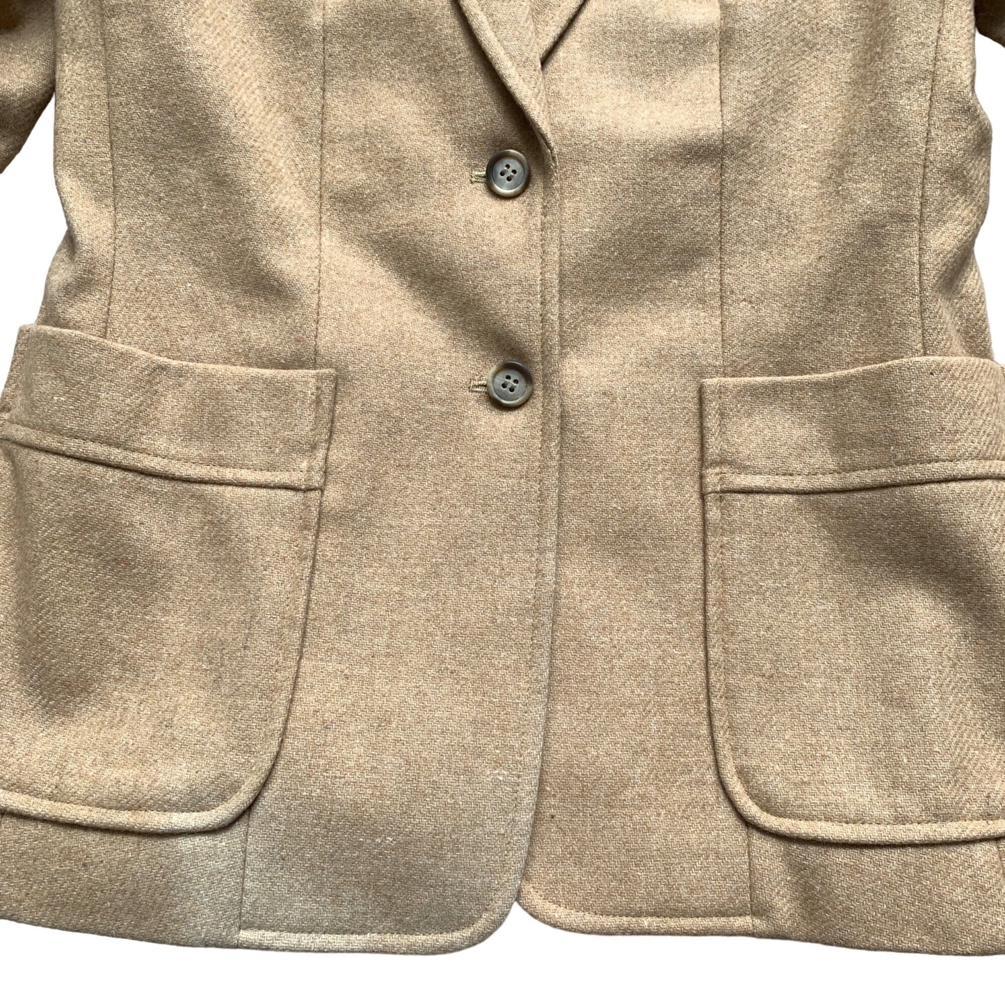 Vintage Marianne Fashion Tan Wool Blazer Made in Japan