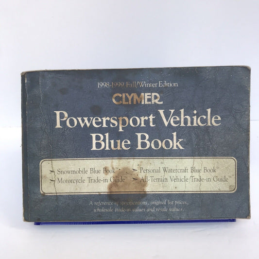 1998-1999 Clymer Sport Vehicle Blue Book Manual Snowmobile Motorcycle PWC ATV
