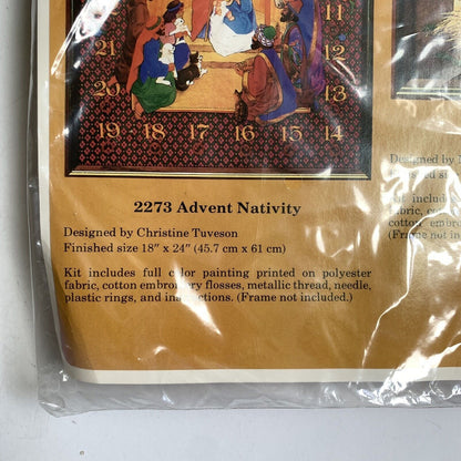 New Vintage The Creative Circle 2273 Advent Nativity Embroidery Craft Kit