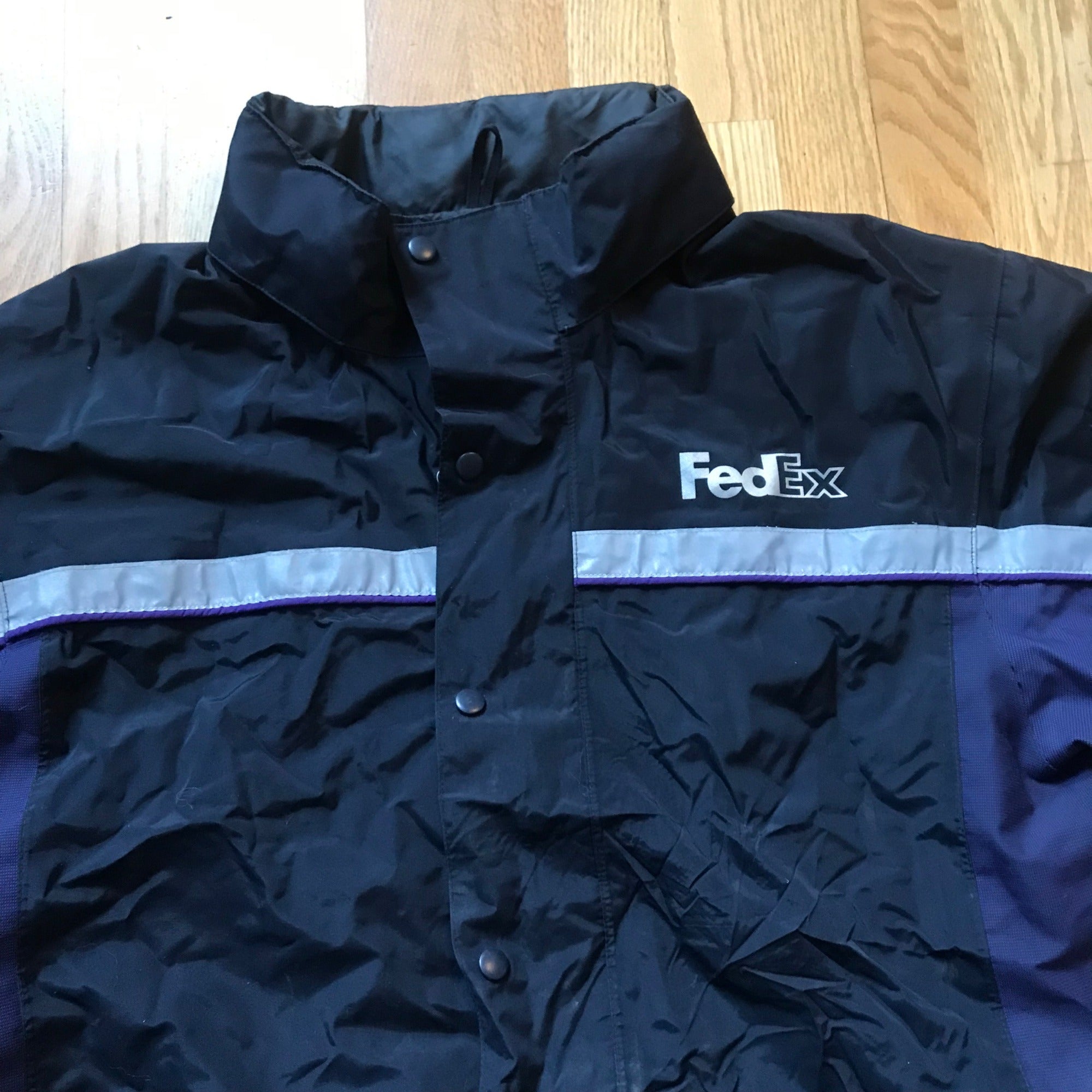 FEDEX Stan Herman Reflective Hooded Jacket Size Reg - XL VF 