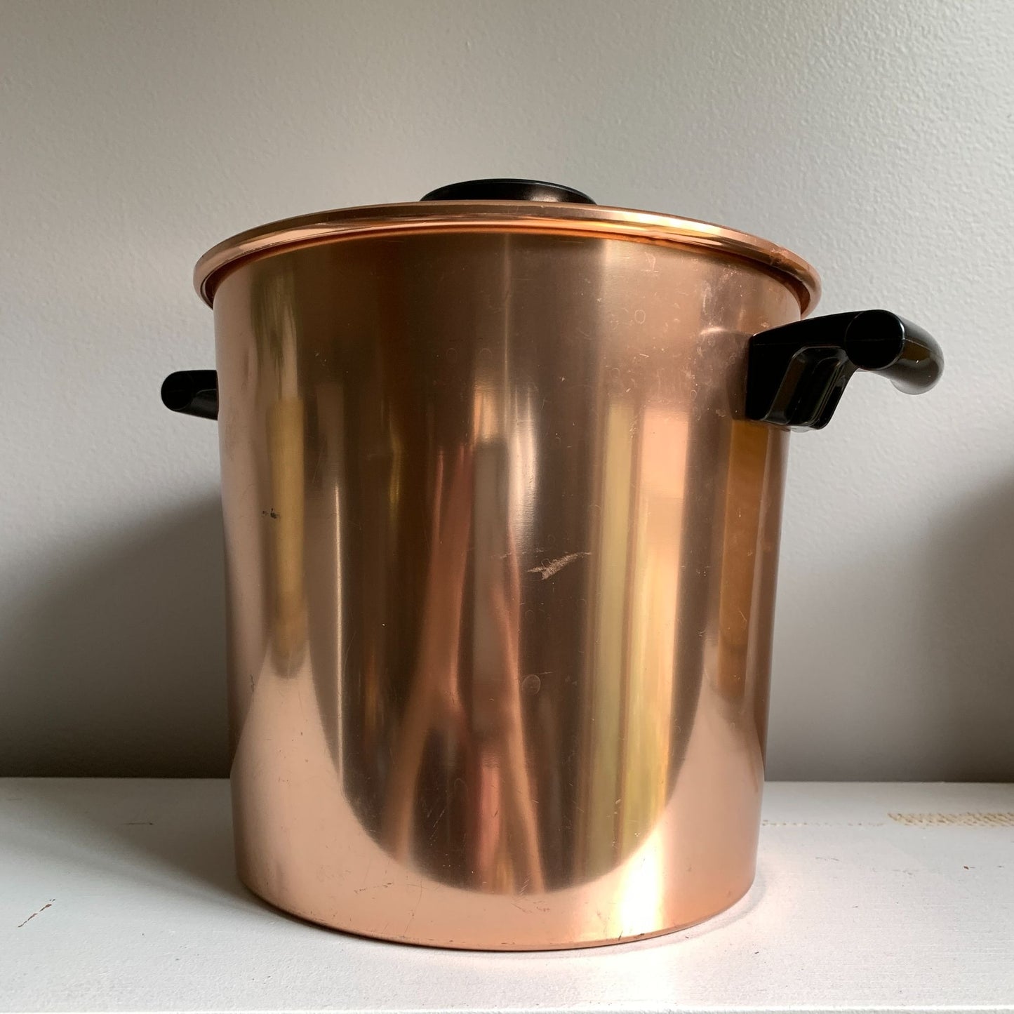 Regal Supreme Copper Aluminum Vintage Ice Bucket With Lid and Handles