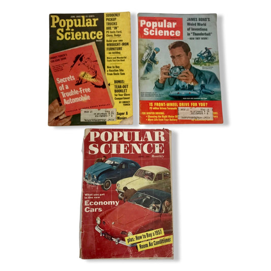 Lot 3 Vintage Popular Science Magazines 1957 1965 1966