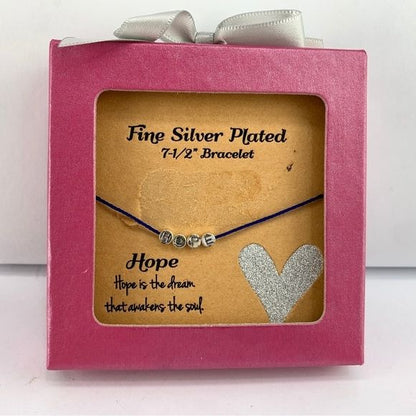 New Hope Blue String Beaded Bracelet In Box
