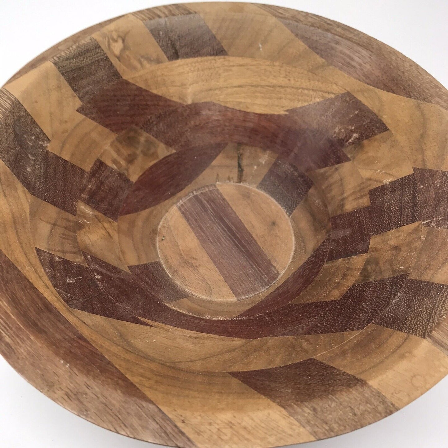 Vintage Wood 9” Serving Bowl