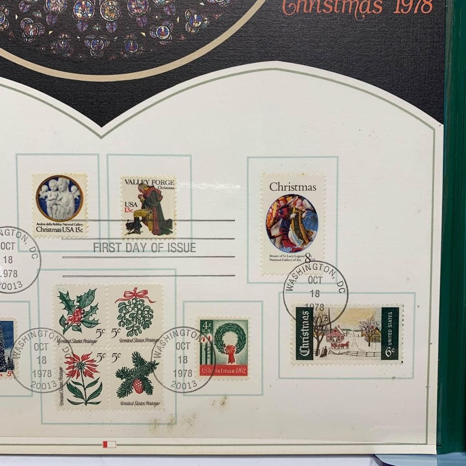 Fleetwood Christmas 1978 Heritage of American Christmas Stamps Collection