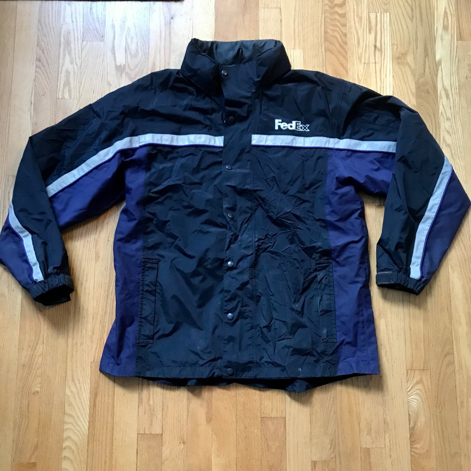 FEDEX Stan Herman Reflective Hooded Jacket Size Reg - XL VF 