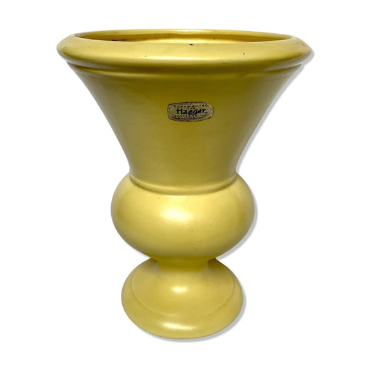 Haeger Pottery Yellow Large Vase MCM 9" Ceramic