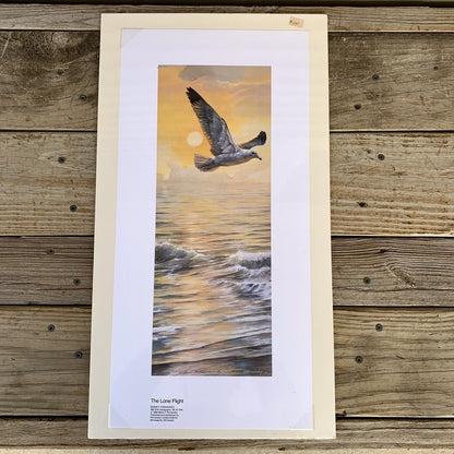 SIGNED Vintage Print: The Lone Flight by Mario Fernandez Seagull Limited Edition