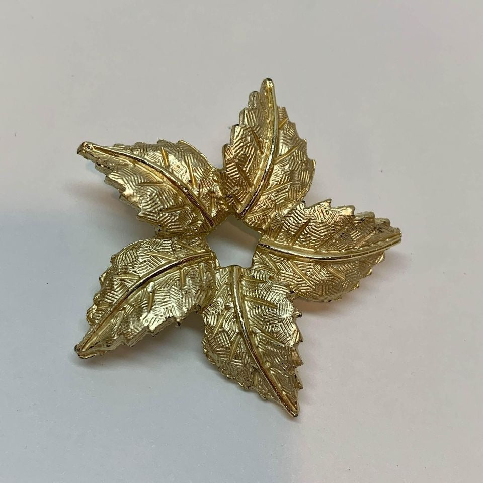 Vintage Leaf Wreath Pin Brooch