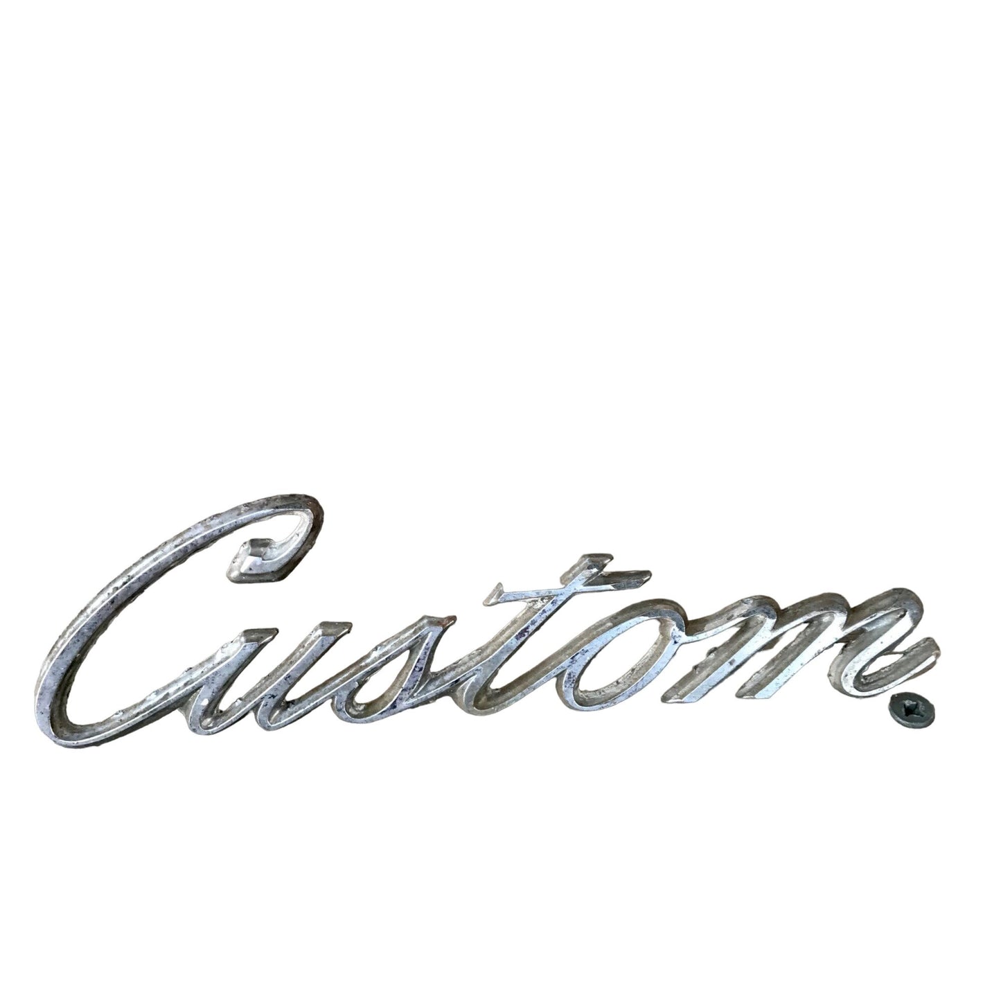 Vintage Ford Truck “Custom” Emblem Script