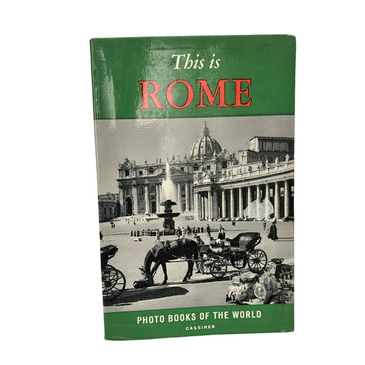 Vintage This is Rome, Photo Books of the World Book 1950's Black & White Roma, Italy