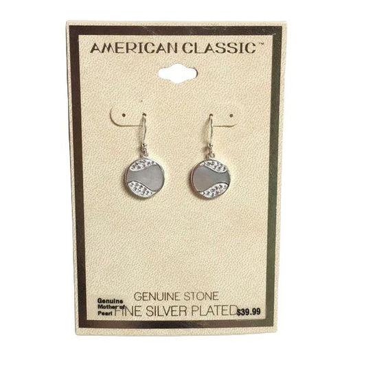 American Classic Mother of Pearl Silver Earrings