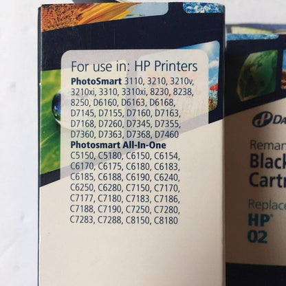 HP 02 remanufactured cartridge lot