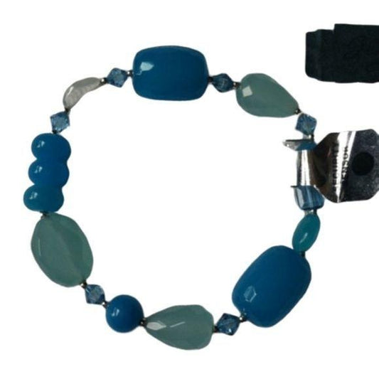 NEW Blue Genuine Stone Stretch Bracelet