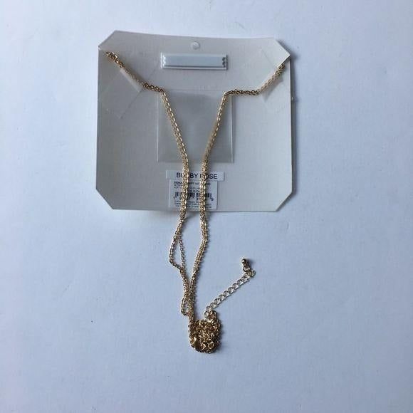New Bobby Rose Long Layered Pendant Necklace