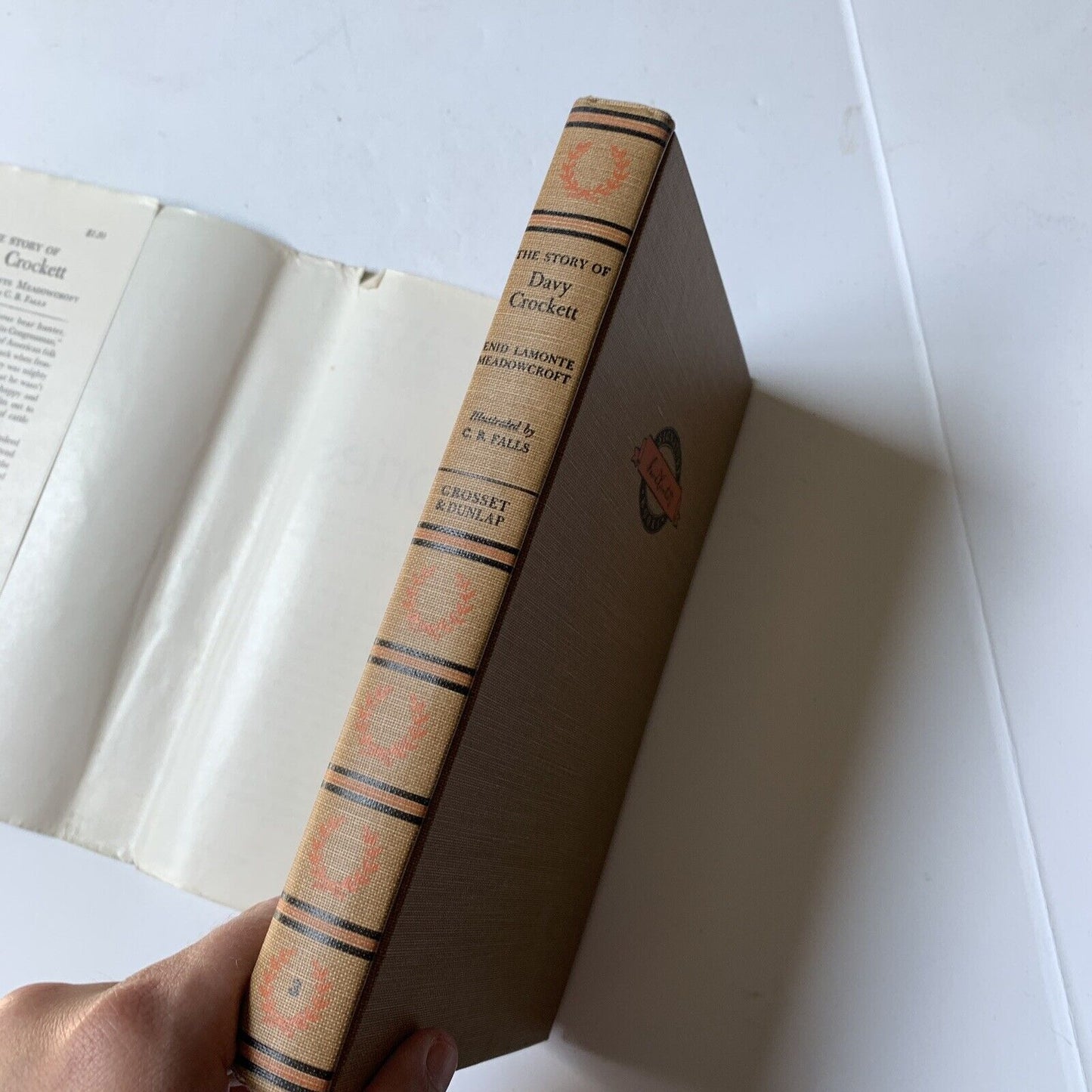 The Story of Davy Crockett by Enid Lamonte Meadowcroft 1952 Vintage Book