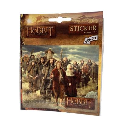 The Hobbit: An Unexpected Journey Bilbo & Dwarves Peel Off Sticker Decal, UNUSED
