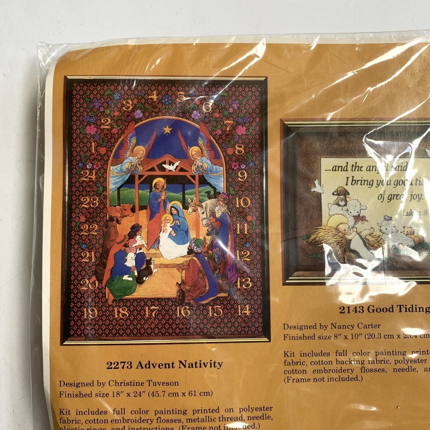New Vintage The Creative Circle 2273 Advent Nativity Embroidery Craft Kit