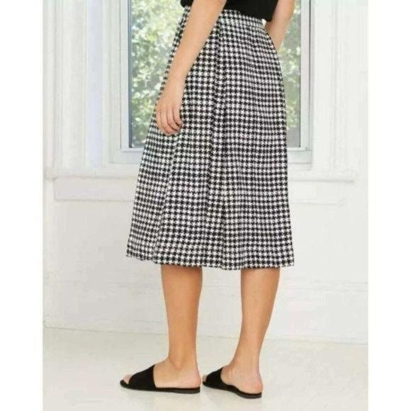 NEW Who What Wear Birdcage Houndstooth Skirt