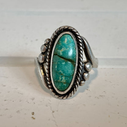 Bell Sterling Vintage Turquoise Ring Size 6.5