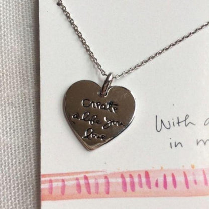 NEW Create a Life You Love Silver Necklace
