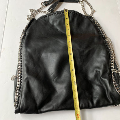 Steve Madden Black Foldover Silver Chain Bag