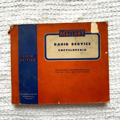 Mallory Radio Service Encyclopedia 5th Edition Vintage 1946
