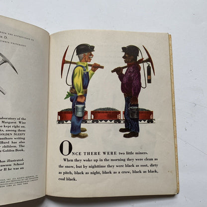 1949 Vintage Two Little Miners A Little Golden Book Children's